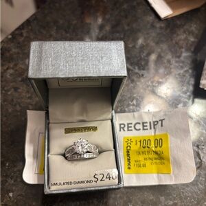 Silver Simulated Diamond Ring